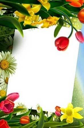 ödev kapak şekilleri 4a3c flowers frame photoshop, ödev kapak şekilleri