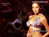 Bipasha Basu wearing bikini exposing her cleavage and navel