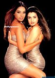 Bipasha Basu and amisha patel getting close to each other by touching wet boobs and exposing her sexy thighs