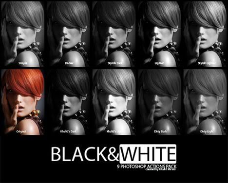 black and white photoshop actions. Black and white ps actions by