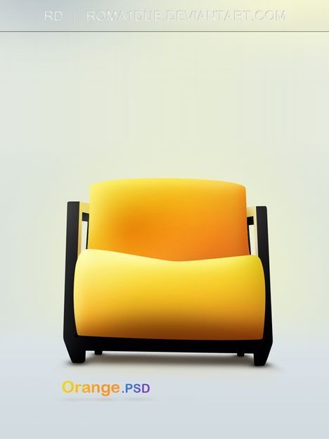 Orange Chair PSD