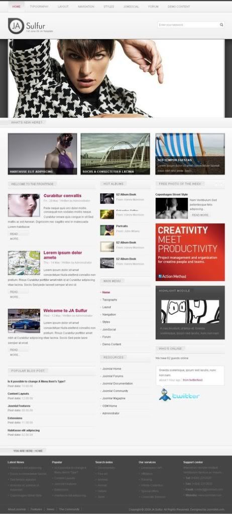 JA Sulfur Joomla Template JA Sulfur Joomla Template