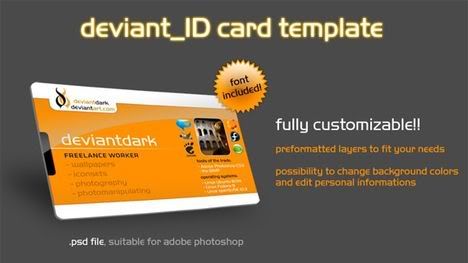 Deviant ID Card Template by deviantdark