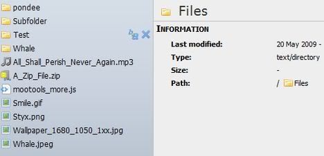 MooTools based FileManager MooTools based FileManager