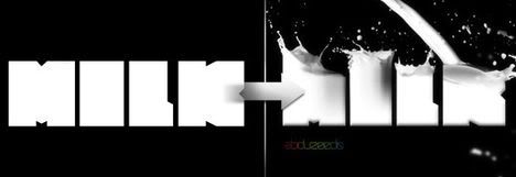 Milk Typography Effect Milk Typography Effect