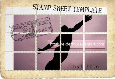 Stamp Sheet Template by e-derby