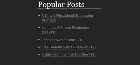 28 Really Great Wordpress Plugins! wordpress popular posts 28 Really Great Wordpress Plugins!