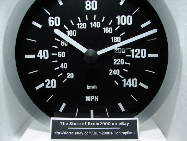 BMW Speedometer Wall Clock - 11 inch  Aluminum Metal Casing with Quartz Watch - New - eBay Store - Brum2000s-Contraptions - stores.ebay.com/Brum2000s-Contraptions