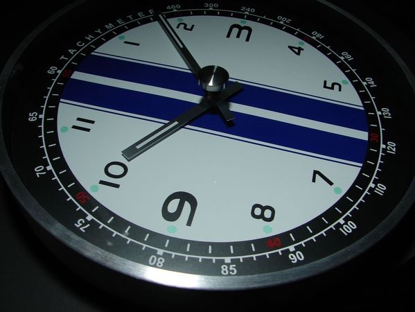 Racing Stripes Sports Car Wall Clock - 11  inch Aluminum Metal Casing with Quartz Watch - New  - eBay Store - Brum2000s-Contraptions - stores.ebay.com/Brum2000s-Contraptions