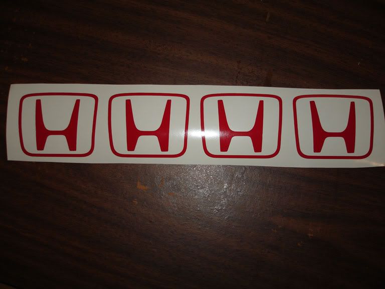 4x JDM Honda Center Cap Decals Type R Emblem Red eBay